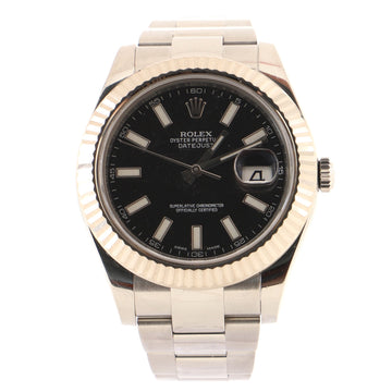 Rolex Oyster Perpetual Datejust II Automatic Watch Stainless Steel and White Gold 41