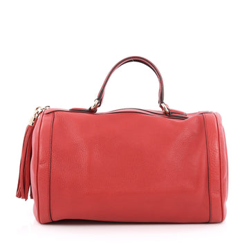 Gucci Soho Boston Bag Leather Red