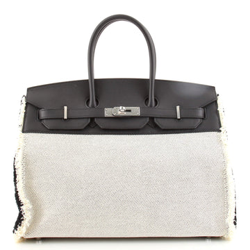 Hermes Fray Fray Birkin Bag Toile and Swift 35