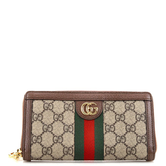 Gucci Ophidia Zip Around Wallet GG Coated Canvas