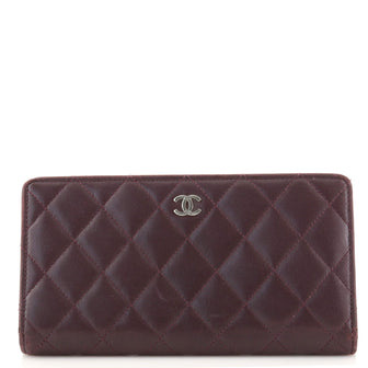 Chanel L-Yen Wallet Quilted Lambskin Long