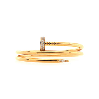 Cartier Juste un Clou Double Wrap Bracelet 18K Rose Gold with Diamonds