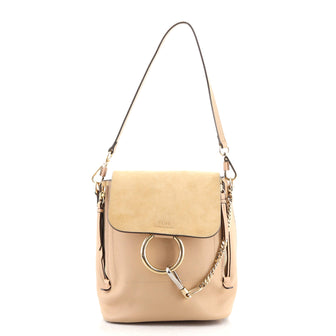 Chloe Faye Backpack Leather and Suede Medium