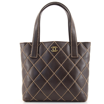 Chanel Surpique Tote Quilted Leather Small