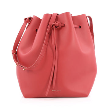 Mansur Gavriel Bucket Bag Leather Large Red