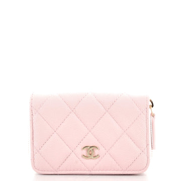 Chanel CC Zip Coin Purse Quilted Caviar Small