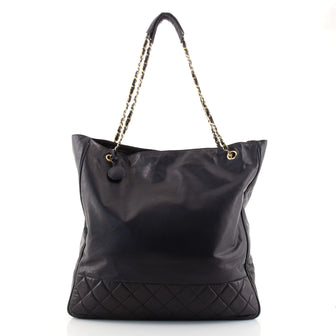 Chanel Vintage Shopping Tote Lambskin Large