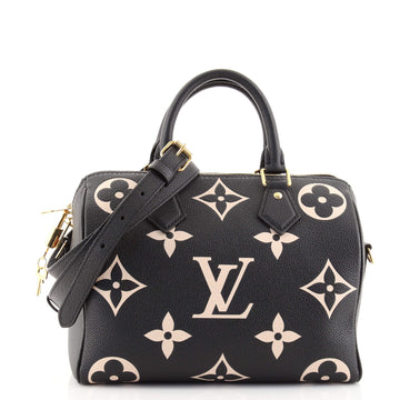 Louis Vuitton Speedy Bandouliere Bag Bicolor Monogram Empreinte Giant 25