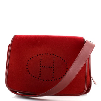Hermes Feu2Dou Messenger Bag Wool and Leather