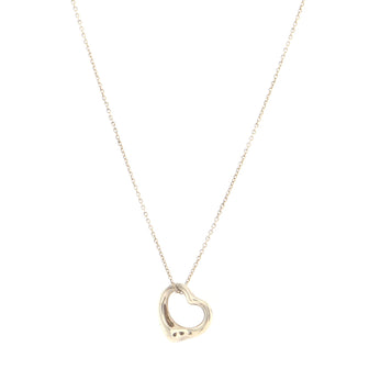 Tiffany & Co. Elsa Peretti Open Heart Pendant Necklace Sterling Silver 16mm