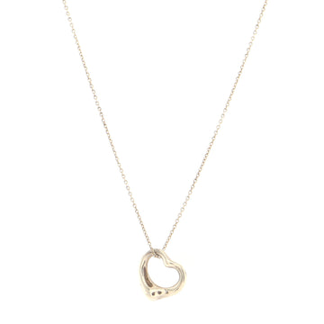 Tiffany & Co. Elsa Peretti Open Heart Pendant Necklace Sterling Silver 16mm