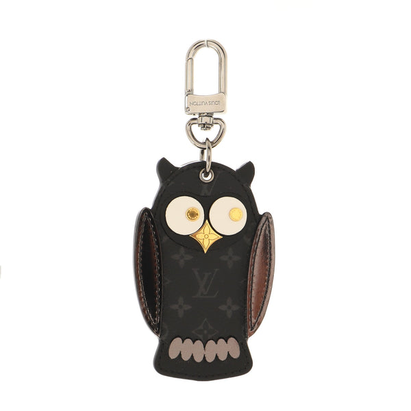 Louis Vuitton Owl Bag Charm and Key Holder Monogram Eclipse Canvas Black  14484821