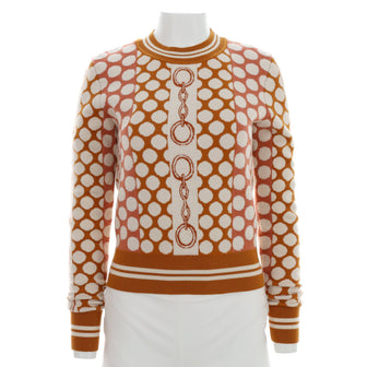 Hermes Women's Chaine d'Ancre and Dot Sweater Wool Blend