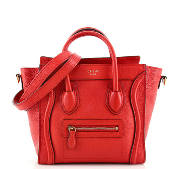 Celine Luggage Bag Grainy Leather Nano