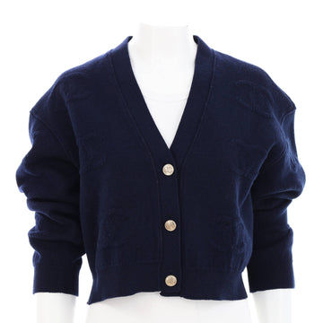 Chanel Women's Embossed CC Cardigan Cashmere Blend