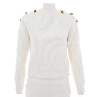 Louis Vuitton Women's Nautical Shoulder Detail Sweater Cotton Blend