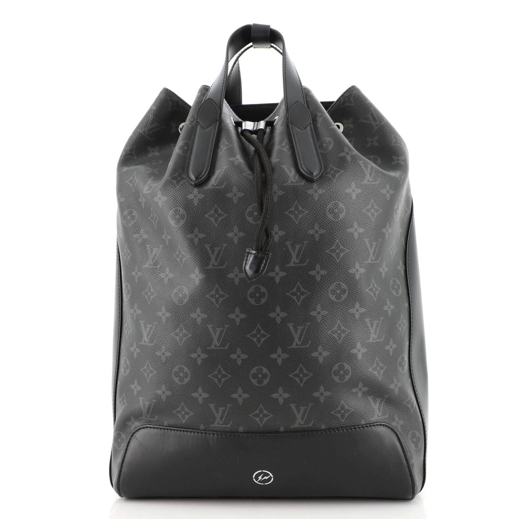 fragment louis vuitton backpack Louis Vuitton Explorer Backpack Flash Fragment Monogram Eclipse Canvas Black 1448487