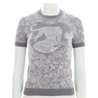 Hermes Women's Jungle Love Short Sleeve Sweater Cashmere Blend