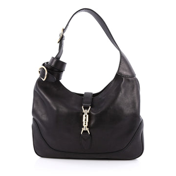 Gucci Jackie Original Shoulder Bag Leather Medium Black