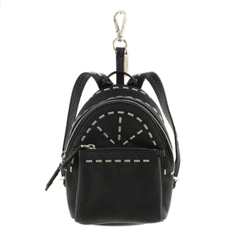 Fendi Backpack Bag Charm Studded Leather Micro