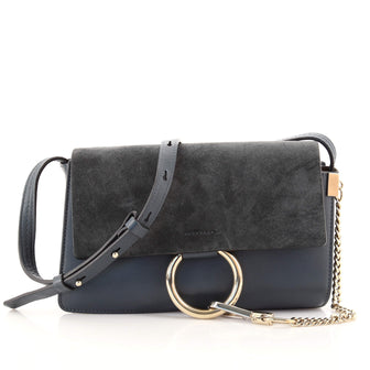 Chloe Faye Shoulder Bag Leather and Suede Small