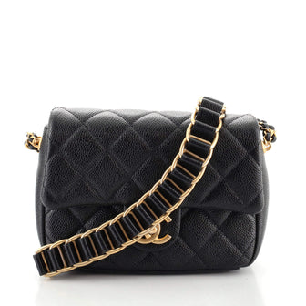 Chanel Chain Soul Flap Bag Quilted Caviar Mini