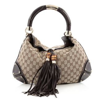 Gucci Indy Hobo GG Canvas Medium Brown