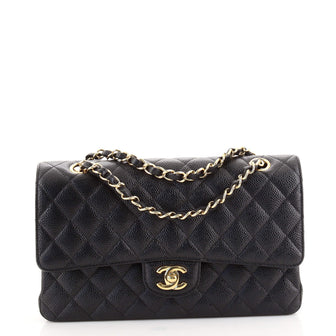 Chanel Classic Double Flap Bag Quilted Caviar Medium