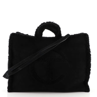 Telfar UGG Shopping Tote Suede with Shearling Large