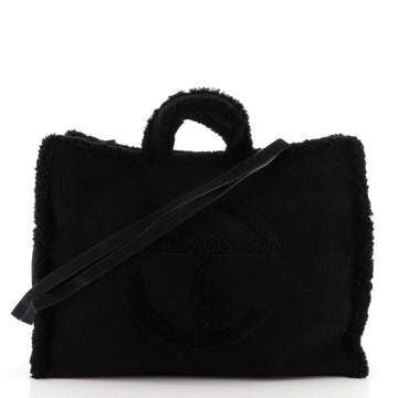Telfar UGG Shopping Tote Suede with Shearling Large
