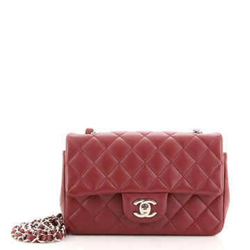 Chanel Classic Single Flap Bag Quilted Iridescent Lambskin Mini