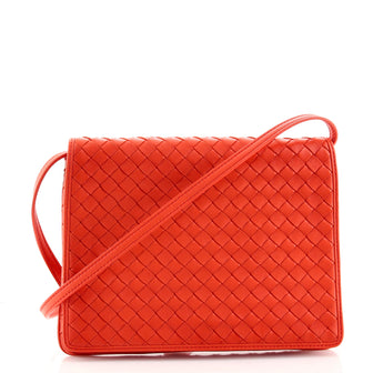 Bottega Veneta Flap Crossbody Bag Intrecciato Nappa Small