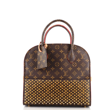 Louis Vuitton Christian Louboutin Shopping Bag Calf Hair and Monogram Canvas