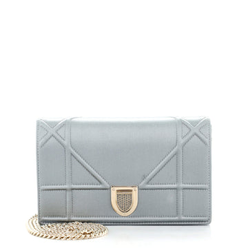Christian Dior Diorama Wallet on Chain Satin