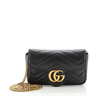 Gucci GG Marmont Flap Bag Matelasse Leather Super Mini