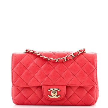 Chanel Classic Single Flap Bag Quilted Caviar Mini