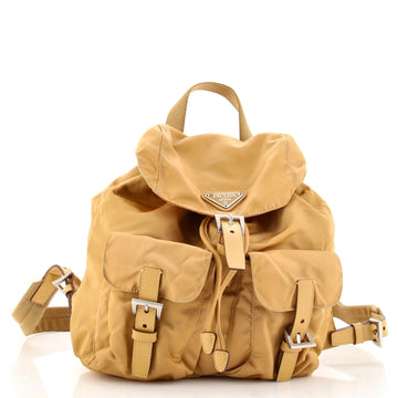 Prada Double Front Pocket Backpack Tessuto Small