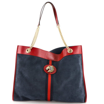 Gucci Rajah Chain Tote Suede Large