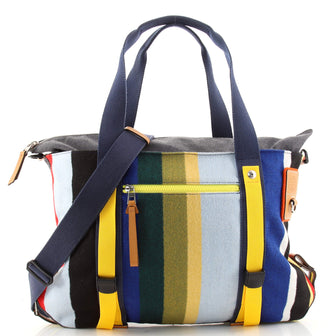 Loewe Eye/LOEWE/Nature Expandable Zippered Tote Fleece with Leather Large