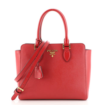 Prada Convertible Open Tote Saffiano Leather Small
