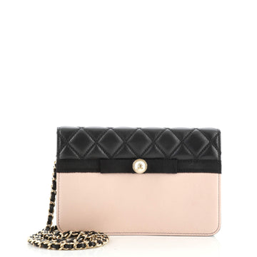 Chanel Pearl Wallet on Chain Quilted Lambskin and Calfskin