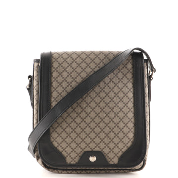 Gucci Snap Flap Messenger Bag Diamante Coated Canvas Medium