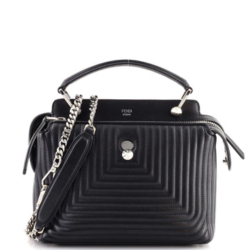Fendi DotCom Click Top Handle Bag Quilted Leather Small