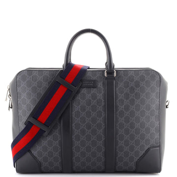 Gucci Convertible Zip Around Briefcase GG Coated Canvas Large