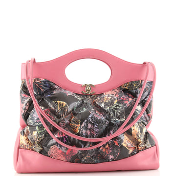 Chanel 31 Shopping Bag Quilted Printed Puffy Leather Large