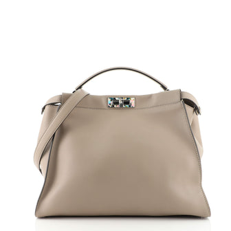 Fendi Peekaboo Bag Leather with Tortoise Detail Large