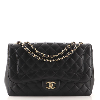 Chanel Mademoiselle Chic Flap Bag Quilted Lambskin Jumbo
