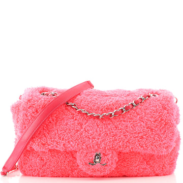 Chanel CC Chain Flap Bag Quilted Terry Cloth Medium