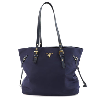 Prada Belted Tote Tessuto and Saffiano Leather Medium