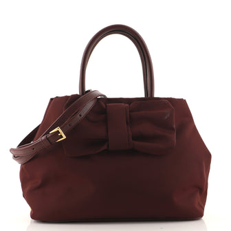 Prada Bow Tote Tessuto with Leather Small